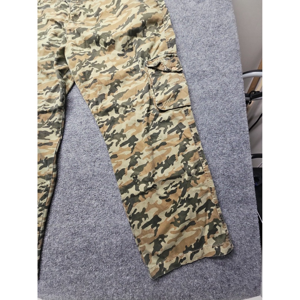 Rocawear Camouflage Cargo Pants  Men's 54x34 Hip Hop Baggy Green Army - Picture 3 of 12